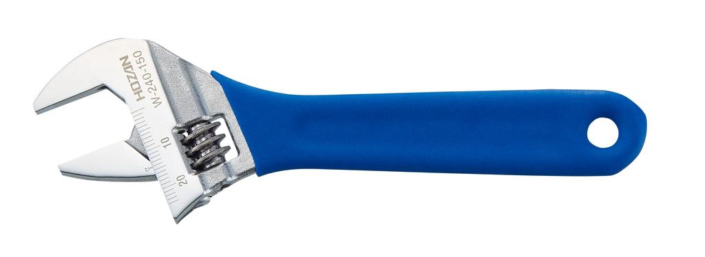 HOZAN Monkey Jaw Opening Lightest in its with Graduations and Convenient for Continuous Made in Nominal Size 150 Wrench, 0-24mm, Class, 110g, Grip,