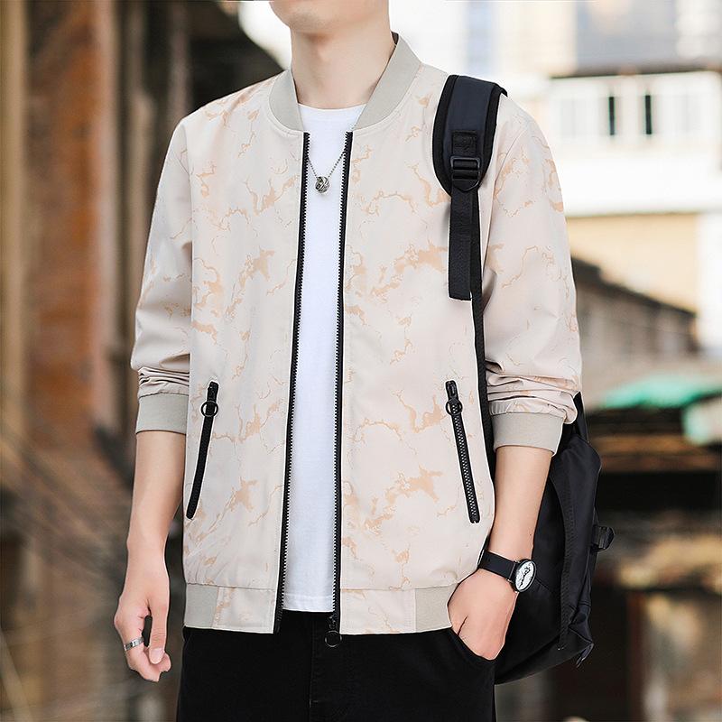 Casual Jacket Men's Spring and Autumn Korean Joker Men's Stand-up Collar Baseball Uniform Coat