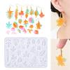 Flexible Silicone Earwear Mold Crystal Epoxy Leaf Earrings Mould Personalized Ear Pendant Mold Jewelry Making Supplies