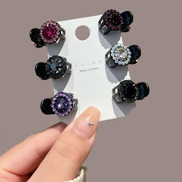 Sparkly Rhinestone Mini Claw Clip for Korean Style Wispy Bangs