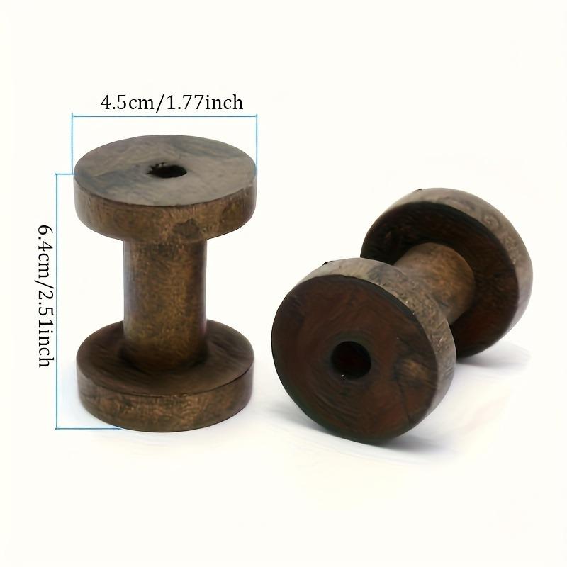 6Pcs Vintage Wooden Spools DIY Reels Organizer for Sewing Ribbons Twine Wood Crafts Tools Thread Wire Spool Needlework Supplie