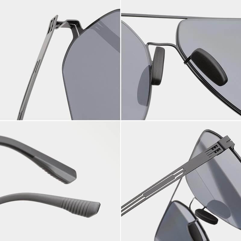 Men's Ultralight Polarized Frog Mirror Driving Sunglasses - Anti-UV Nylon & Metal Fishing Shades