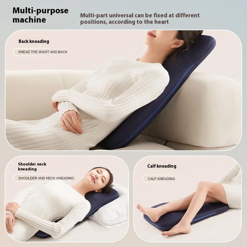 Cushion heating massager, full back extension, ultra-thin lumbar support, hot compress for neck, back, waist, kneading massager