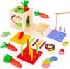 Montessori Busy Board Box Spielzeug Holzfarben Formensortierspielzeug Frühes Lernen Sensorisches Spielzeug Kleinkinder Feinmotorik Aktivitätsspielzeug