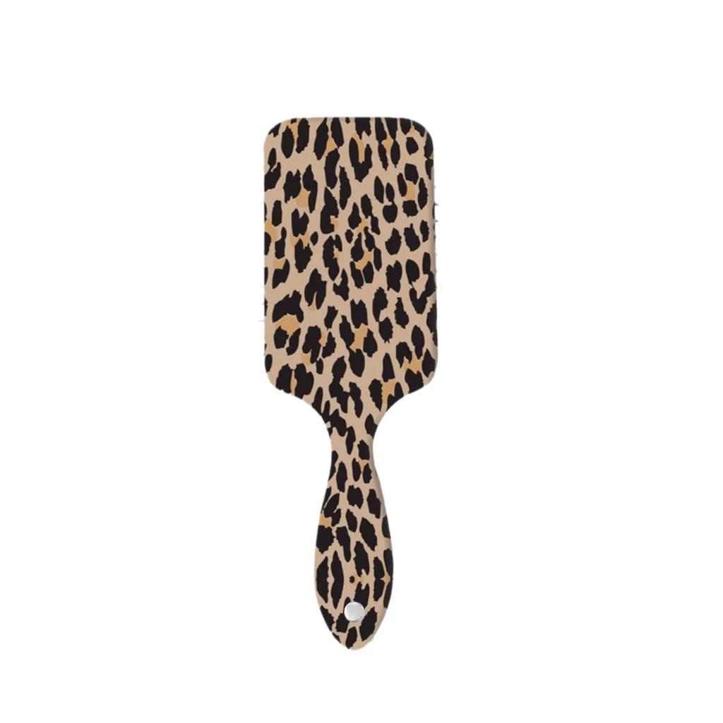 1 Piece of Leopard Print Print Comb with Air Cushion, Anti-Static Hair Brush, Suitable for All Hair Types