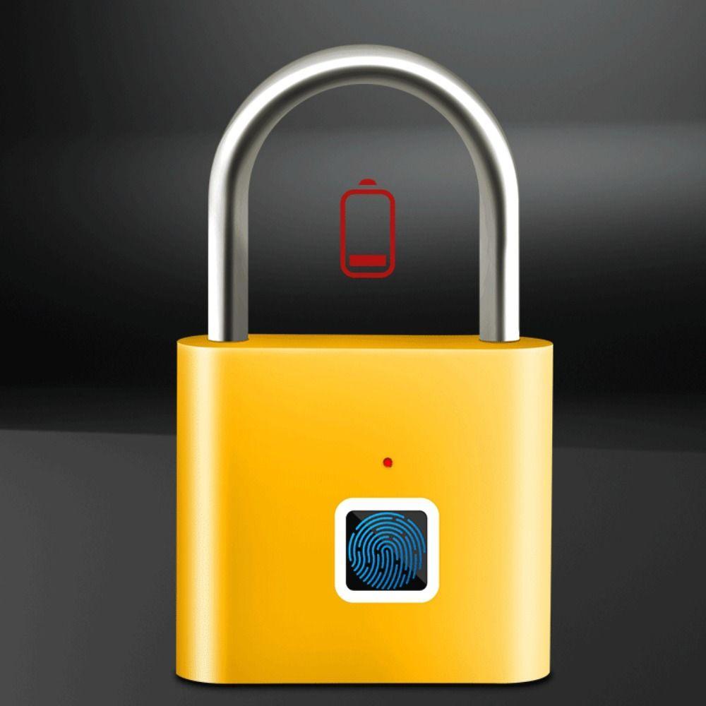 Waterproof Smart Padlock USB Charging Electronic Door Lock Fingerprint Fingerprint Lock  Cabinet