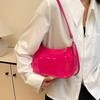 Women's Patent Leather Handbag Versatile Fashion Shoulder Casual Commuting Bags Girl Brand Designer Zipper Handbag