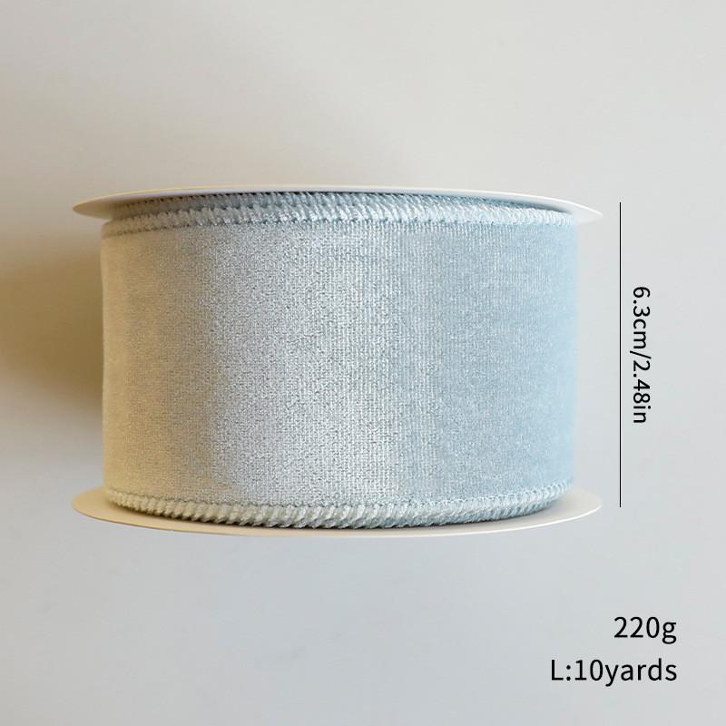 Ribbon Christmas Velvet With Solid Color Design For Scrapbooking And Gift Decor