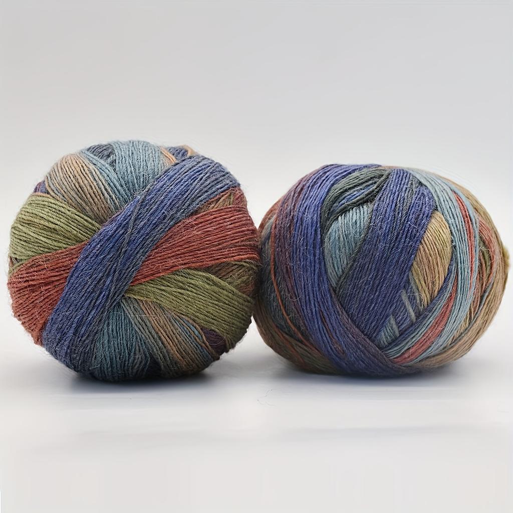 6pcs Gradient Chunky Wool Yarn for Blankets Super Bulky Bundle (600g) - Extra Thick & Soft Hand Knitting Yarn for Cozy DIY Winter Projects