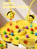 Kids Bee Magnetic Bead Toys Parent Child Interactive Board Game Fun Toys for Boys Girls Party Bee Hooking Toys Christmas Gifts