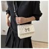 Fashion Rhombus Quilted Small Shoulder Bag Trendy Chain Crossbody Bag Casual Faux Leather Handbag for Women CLE