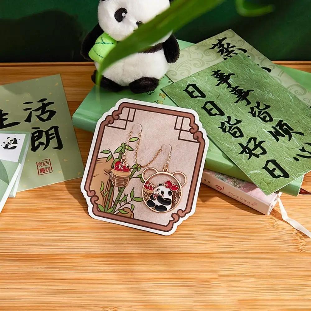 Funny Panda Book Page Clips Metal Bookmarks Cute Pagination Mark Creative Separator Pages Tags Stationery School Office Supplies