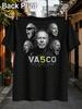 Vasco Residency Show With Layered Grayscale Portraits Lime 5 In Va5co Text Rome 2027 And Concert Unisex All TShirt