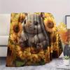 1Pc Cartoon Print Flannel Blanket, High Quality Comfortable for All Seasons, Home Decor, Warmth and Comfort, Perfect for Christmas Birthday Gift