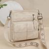 Damen Retro Denim PU Einzel-Schultertasche Große Kapazität Umhängetasche Multifunktionale Schulter-Umhängetasche Ausflugs-Freizeit-Pendlertasche