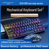 Wired Mechanical Keyboard & Mouse Set with Blue Switch for Gaming & Office Use