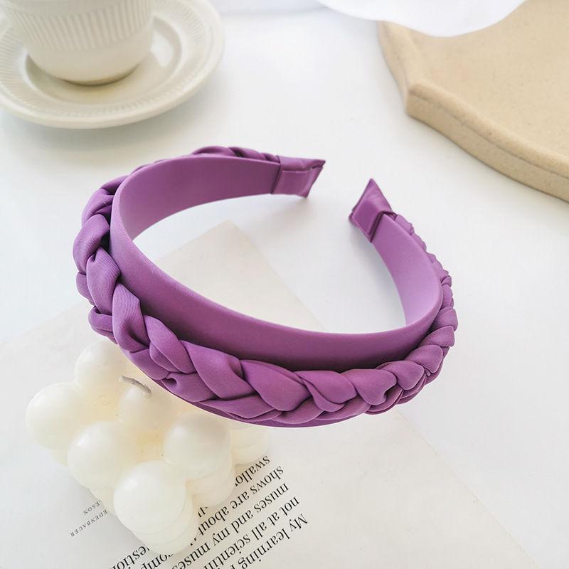 Braided Braid Fashion Headband Edge Hair Solid Color Women Wide Tie Hair Accessories