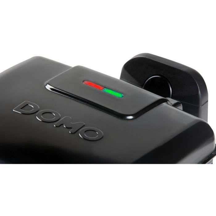 DOMO Gaufrier rotatif - DO9224W - Rotatif à 180° - Revêtement anti-adhésif - Poignée cool-touch - 2 personnes