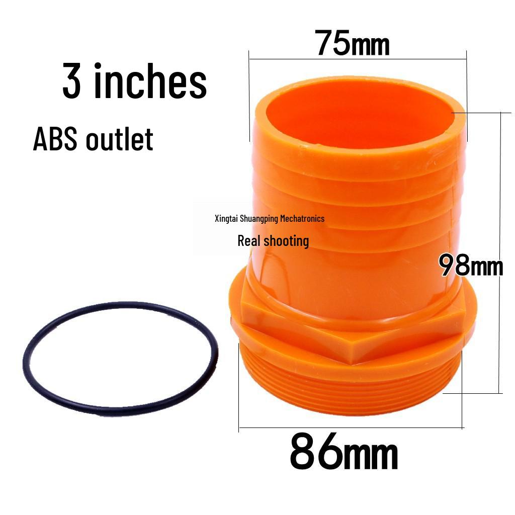 Thickened Plastic Male Thread Hose Adapter, 4-Inch To 1.5-Inch, for Water Pump Connections