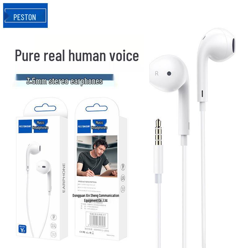 In-Ear-Kopfhörer mit Mikrofon & Kabelfernbedienung, Kompatibel mit Apple, Android & Huawei, Mit starkem Bass