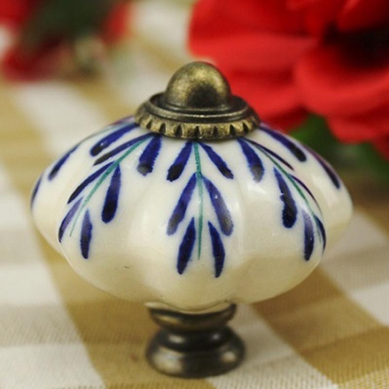 1pc Vintage Flower Ceramic Knob Pull Handle Drawer Closet Kitchen Home Supplies 1pc Vintage Flower Ceramic Knob Pull Handle Drawer Closet Kitchen Home Supplies