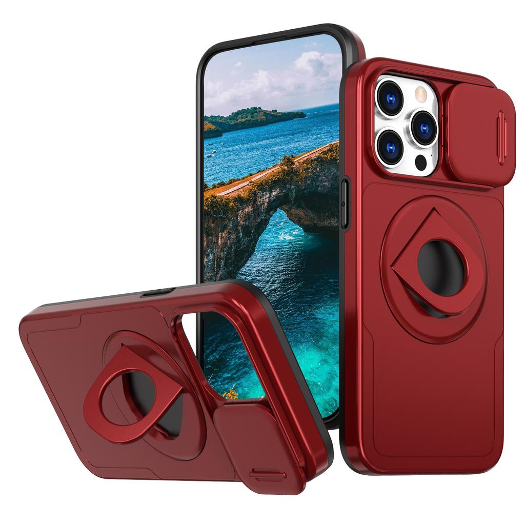 Stand Holder Armor Magnetic for Magsafe Case for iPhone 15 14 13 12 11 Pro Max 15Plus X XS XR 7 8 Push Pull Slide Camera Cover