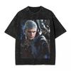 Devil May Cry T Shirt Washed Oversized Streetwear Hip Hop Vintage TShirts for Men Women Clothing Short Sleeve Cotton Tee Shirt