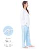 SAZAC Cinnamoroll Long Sleeve Pajama Set and Jersey Cotton Loungewear Women's (Top Bottoms), (Sax/L/SAN1698)