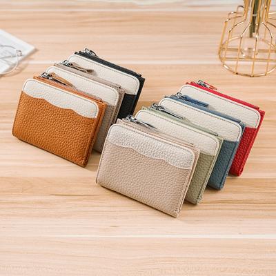 Japan Station Small Wallet Women's Leather Change Bag Rfid Anti-degaussing Card Clip Coin Small Money Bag