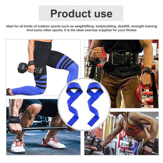 1 Pair Hard Pull Lifting Wrist Strap Grips Band Strength Training Deadlift Grip Band Fitness Non slip Booster Belt Weightlifting Pressure Wrist