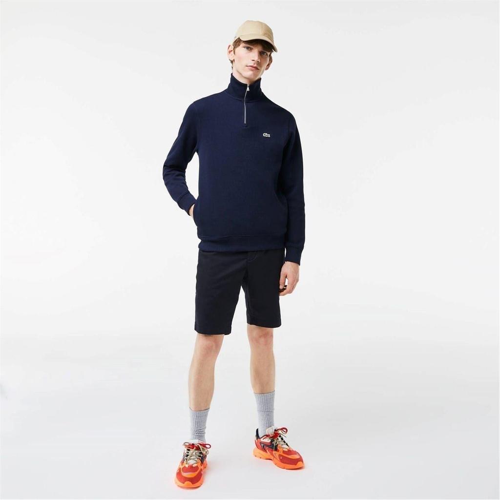 Lacoste Mens Interlock Quarter Zip Sweatshirt