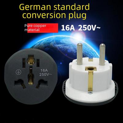 Multi-Standard-Adapter: Deutscher, Europäischer, Amerikanischer und Britischer zu Koreanischer Konverter mit Reinkupfer
