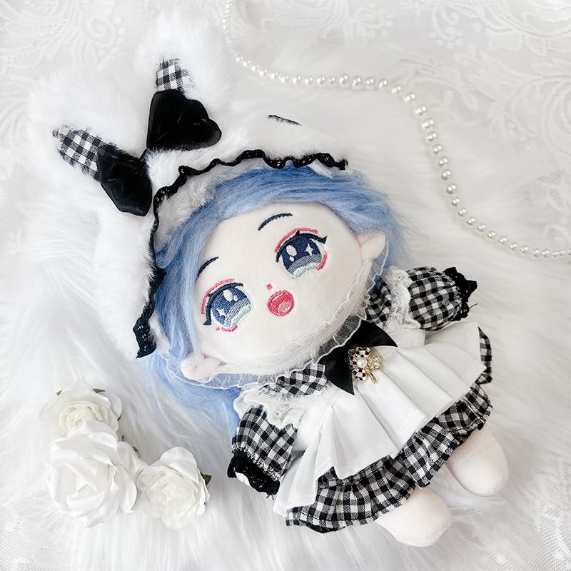Gingham Check Dress & Bunny Ear Head Dress Set for Plush Toys [20cm] g.triger Oshi-Nui (Snuggle Toy) [Product]