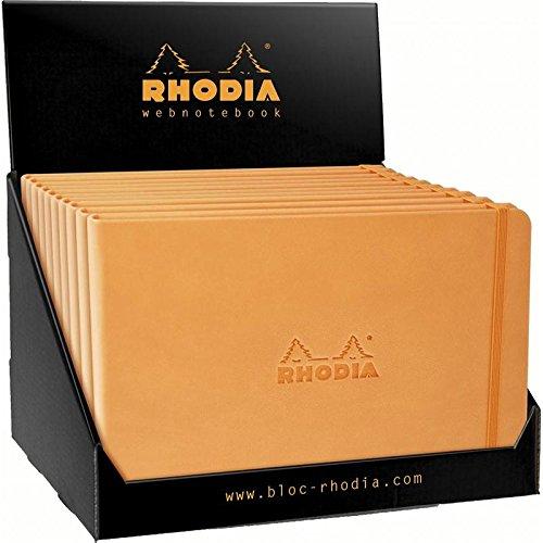 Rhodia WEBNOTEBOOK Landscape Notebook, A5, Dot Ruled, Orange, cf118048