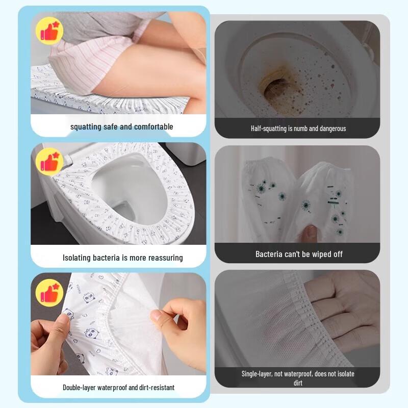 Meiliya Disposable Antibacterial Waterproof Toilet Seat Covers