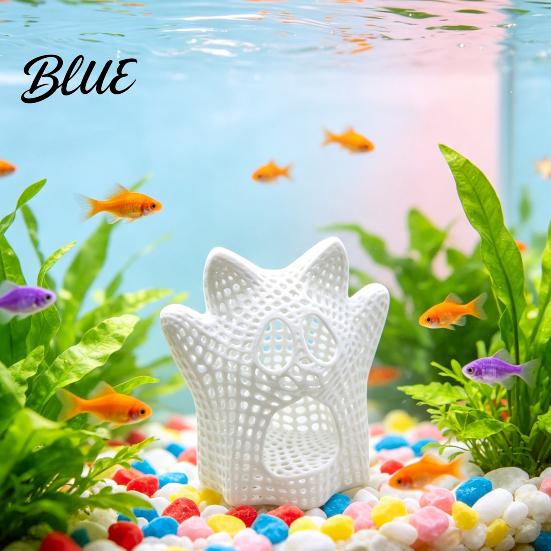 Halloween Fish Tank Decoration Aquarium Hideout Floating Bat Betta Hammock Ghost Hide Cave Hideout And Resting Spot for Shrimp Hollow Ornament