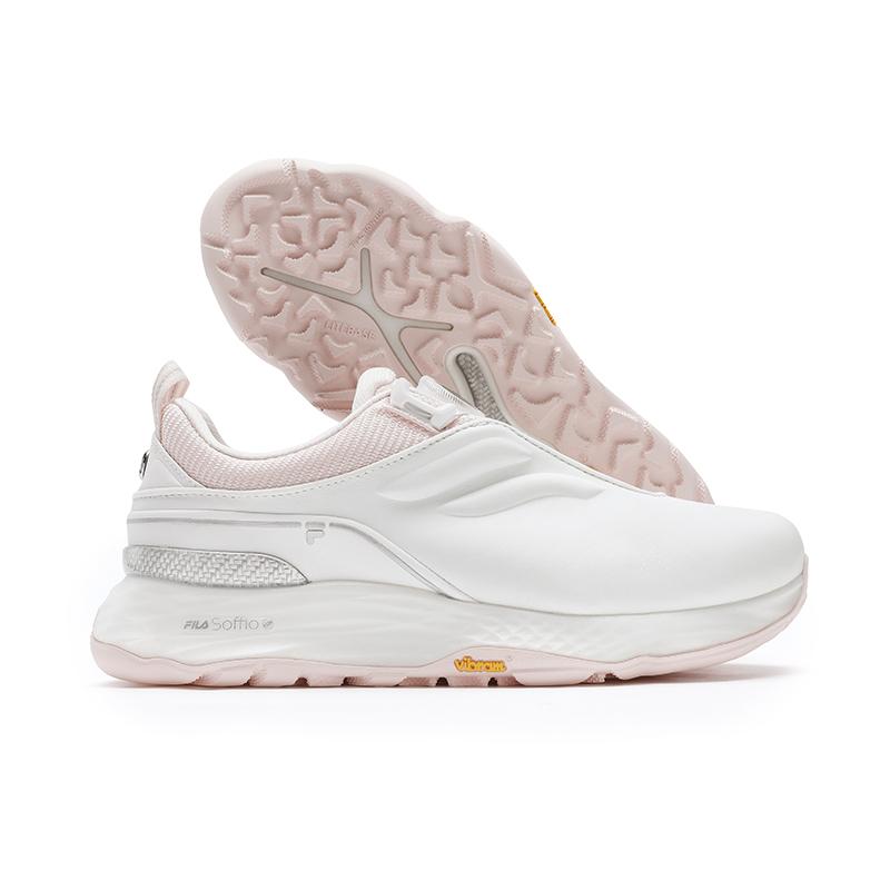 Fila GF Velocity Sport Minimalist Slip-On Durable Low-Top Golf Shoes Women Sneaker Bright-White Water-Rose-Pink A12W431702FBR