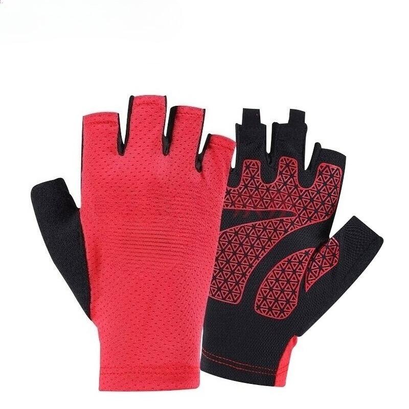Outdoor Camping Motorrad Fitnesshandschuhe Rutschfest Unisex Handschuhe Stoßfest Fingerlose Handschuhe Fahrradausrüstung