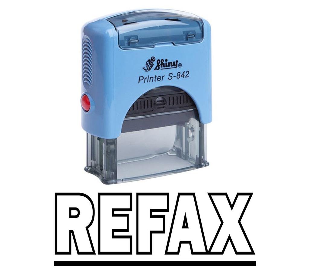REFAX Self Inking Rubber Stamp Custom Shiny Office Stationary Stamp