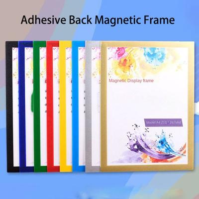 PVC Magnetic Frame Convenient Adhesive Back A4,A3 Wall Sticker Paper Holder Office