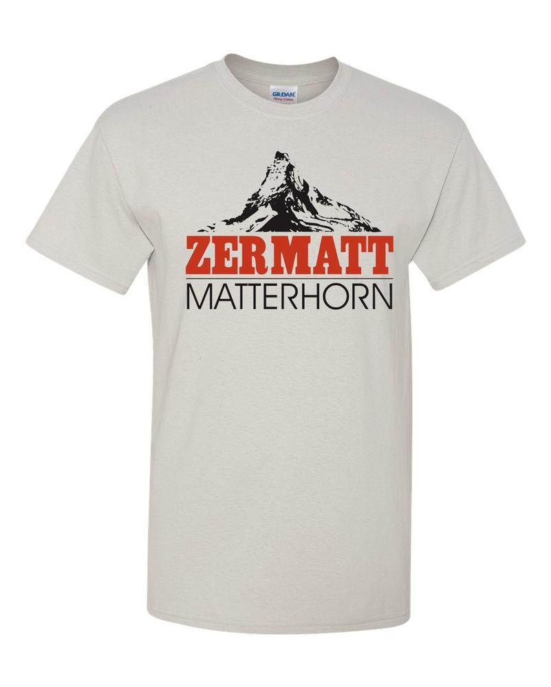 Zermatt Matterhorn  Swiss Alps Skiing Switzerland Light Grey Unisex T-Shirt M