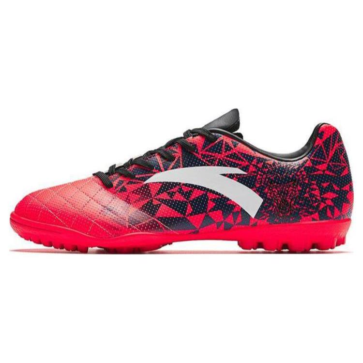 

Anta TF Turf Artificial Ground Abrasion Resistant Soccer Shoes Men s Black Pink 41