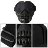 [Ongwan] Totenkopf Motorradbrille Unisex Outdoor Abnehmbare Motorradbrille Helm Motorrad Ski Sport Rennen (Grau)