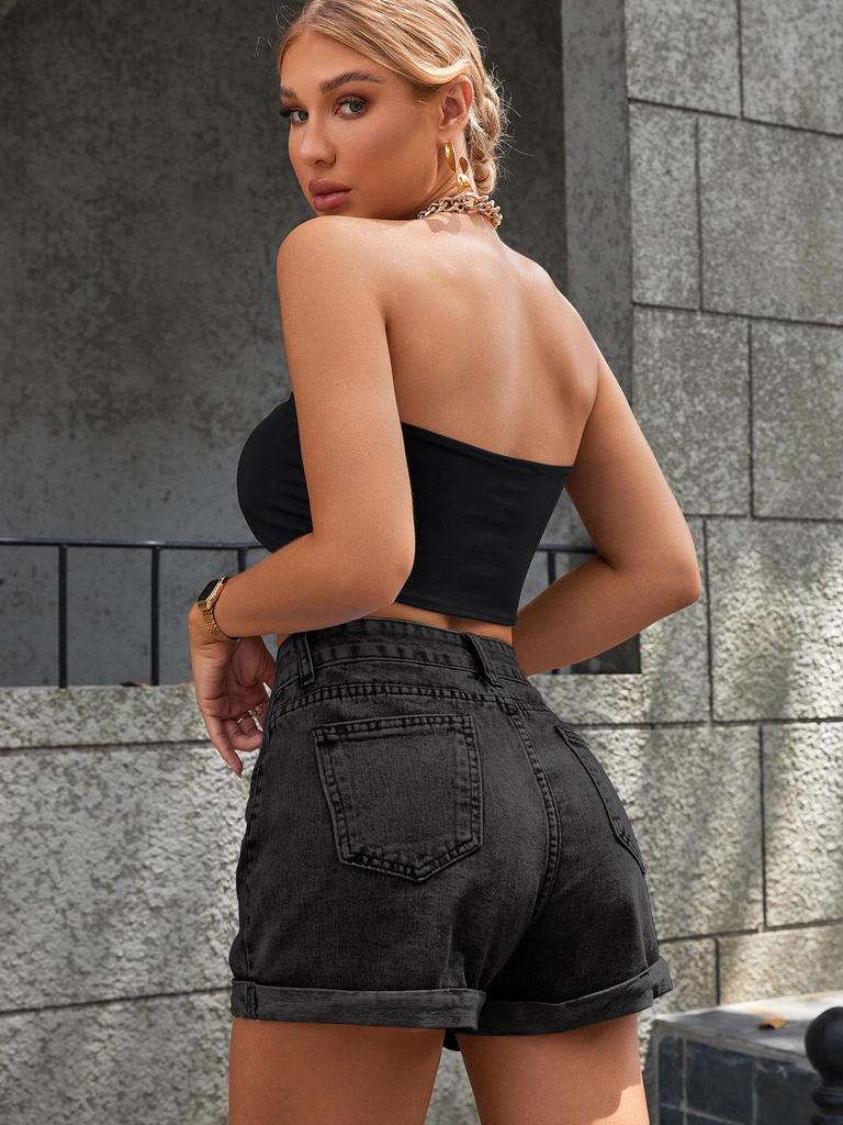 High-Waisted Slimming Straight-Leg Wide-Leg Denim Jeans for Women - European and American Trendy Style