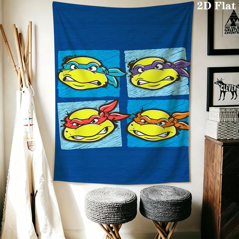 Teenage Mutant Ninja Turtles Artwork Tapestry Wallmounted Background Cloth Work Of Art Atmospheric Background Cloth Background Cloth