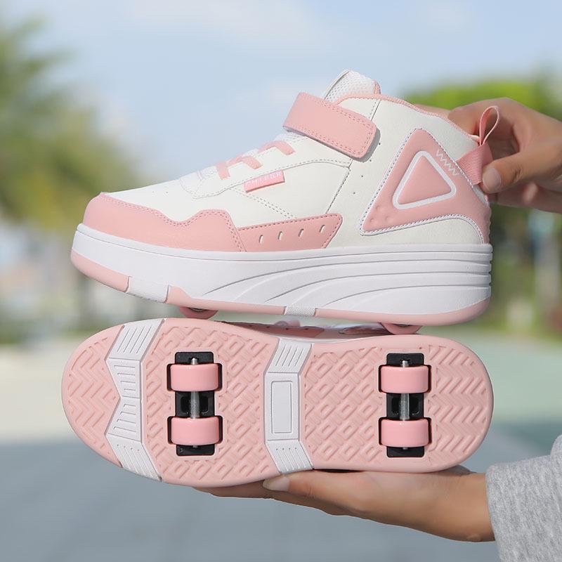 New Style Crazy 4-Wheel Roller Skates for Kids: Transformable Sneakers for Boys, Girls, and Teens