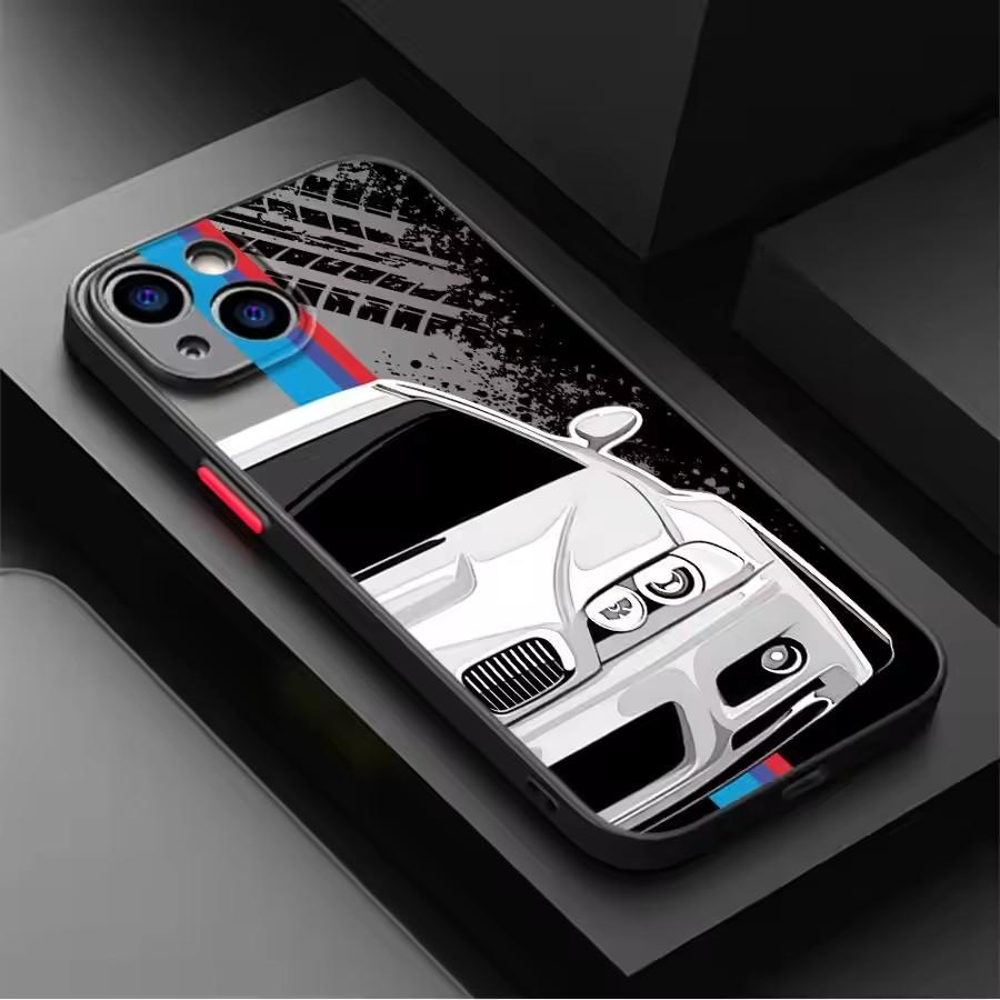

Спортивний Чохол для Телефону з Логотипом B Power Car M для iPhone 16 Pro 11 12 Mini 13 14 Pro 15 Pro Max 7 8 Plus XR XS MAX Чорний з М яким Краєм For iPhone 11Pro