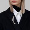 Fashionable Wheat Ear Brooches Ornament Sparkling Crystal Pins Lapel Pins