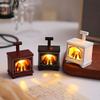 Creative LED Fireplace Model Retro Electronic Candle Light Mini LED Fireplace Lamp  Party Supplies