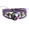 Sewerslvt Schizofrenia Dnb Cover Album Cartoon Creative Button Rope Button Purple Leather Bracelet Jewelry Charm Fans Gift